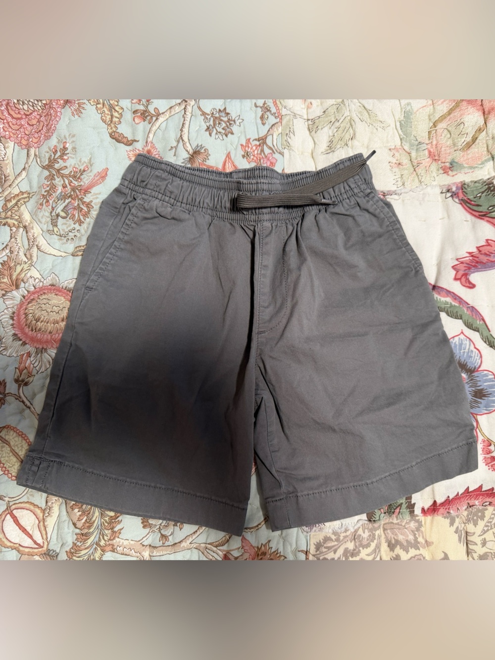 J Crew Crewcuts Kids Charcoal Gray Elastic-Waist Shorts